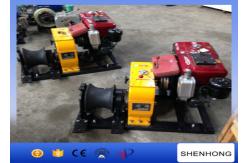 China Wire Rope Pulling Diesel Cable Winch 10HP Rated Load Transmission Line Erection supplier