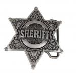 Sheriff Antique Silver Metal Belt Buckle FREE Design Police Officer Belt for sale