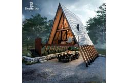 China Luxury Prefabricated Steel Structure Building Triangle House Prefab Small Cabin supplier
