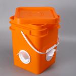 Durable Plastic Feeder Food Grade Plastic Buckets With Handle and Lid