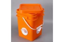 China Durable Plastic Feeder Food Grade Plastic Buckets With Handle and Lid supplier