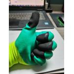 EN388 Double Dip Half Coated Latex Work Gloves Protective Breathable for sale