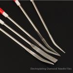 Polishing Electroplated Diamond Tools , Bended Diamond Needle File Set for sale