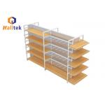 Steel Frame And Wood Light Duty Retail Shop Display Stands for sale