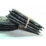 Rough Rim Plain Stone Coasters , 4 Black Slate Coasters Natural Surface
