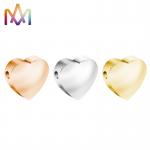 No Allergic Polished Heart Shape SS304 Loose Beads With Smooth Hole for sale