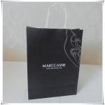 100 Gram Kraft Paper Shopping Bag Black / White Handle 30 x 15 x 38cm for sale