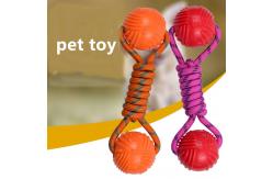China Elastic Bite Resistant Training Nylon Rope Dog Toy Spherical Molar Teeth Cleaning supplier