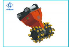 China Low Noise Drum Cutter For Excavator , Flexible Hydraulic Rotary Cutter HDC50 supplier