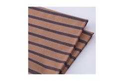 China 175cm 185gsm Red And Black Striped Fabric Elastic Cotton T Shirt Material supplier