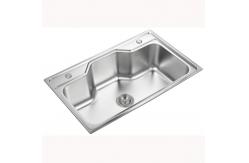 China Two Holes Electroplated SS Single Bowl Undermount Sink 800*500*230mm supplier