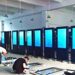 Commercial Digital Signage Floor Stand , Airport Digital Signage Monitor Display for sale