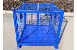 China Turnover Full Security Lockable Wire Mesh Pallet Cage 1500Kg supplier