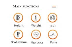 China Blood Pressure BMI Monitoring Machine Intelligent Measurement Scale 240V supplier