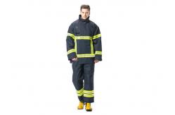 China Navy Blue Firefighter Uniform Nomex IIIA Breathable Layer Fire Fighter Suit supplier