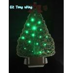 Christmas Tree Shaped Flashing  LED Module , Fiber Optic greeting card sound modules for sale