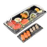 Recyclable Plastic Sushi Takeaway Containers With Clear Lid