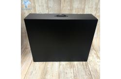 China Black Debossed 450gsm CCNB Corrugated Cardboard Boxes With Handle supplier