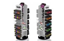 China Modern Flip Flop Display Stand Rotating Shoe Rack Display With Customized Logo supplier