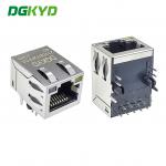 Horizontal RJ45 Interface Gigabit Ethernet Connector Dual Color Light Network Interface DGKYD211Q072FF5A4D for sale