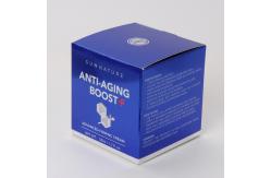 China Custom Face Cream Packaging Box Royal Blue Cosmetic Paper Box Printing Logo supplier