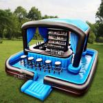 Commercial PVC Inflatable Floating Pool Bar Party Pub Bar For Rental Event for sale