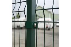 China Dark Green 3D Bending Wire Mesh Fence , Garden Welded Wire Mesh Panel Fencing supplier