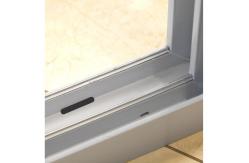 China 80mm UPVC Double Glass Sliding Window With Screen Net And Crescent Lock supplier