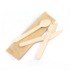 Disposable Wooden Cutlery Set - 100% Compostable Wooden Silverware 360 Pieces [120 Forks, 120 Spoons, 120 Knives] - Reusable Party Utensils - Wooden Disposable Utensils - Disposable Forks and Spoons for sale