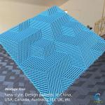 Blue Flexible Garage Floor Tiles 3D Interlocking Garage Floor Mats for sale