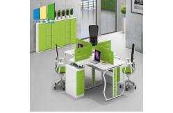 China Modern Office Furniture Partitions With Steel Leg / PU Table Surface supplier