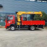 Sinotruk 4x2 7 Tons Hydraulic Crane Lifting Truck 8 Speed Transmission