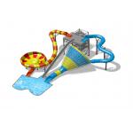 UV Resistant 14m Water Park Slide Commercial Splash Bowl And Tornado Slide Combo for sale