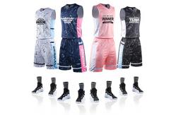 China Custom Basketball Uniforms Competition Polyester Breathable Training Suits supplier