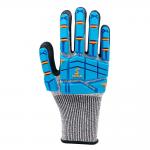 Blue TPR Anti-collision Abrasion-resistant Safety Gloves Touch-screen Anti-cutting Work Gloves for sale