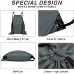 Sports Gym Shockproof Drawstring Bag Backpack Water Resistant With Zipper