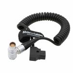 Arri Alexa Mini Camera Coiled Power Cable Lemo Right Angle 8 Pin Female To D-Tap for sale