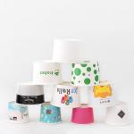 Yogurt 120ml Ice Cream Paper Bowl Yogurt Bowls Custom Logo Double PE Coated for sale