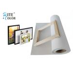 White Inkjet Polyester Canvas Rolls , Polyester Inkjet Stretched Canvas Prints