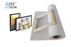 China White Inkjet Polyester Canvas Rolls , Polyester Inkjet Stretched Canvas Prints supplier