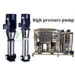 High Pressure Pure Water Pump Reverse Osmosis System With SS304/SS316 Material for sale