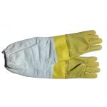 #13 Yellow  Goat Skin  And Smoothy Leather Wrist Protector  And White Cloth Sleeve   Bee Glove for sale