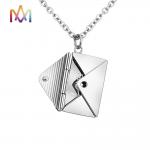 50cm Chain Envelop Pendant Necklace With Your Pillow Talk Inside 3 Colors Available Jewelry Gifts for sale