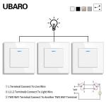 82Types EU Standard Wall Mounted Dual Light Switch For Home Office 1Gang 3Way Intermediate Switch 250V 10A 2000W/Gang for sale