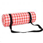 Acrylic Fabric Checkered Picnic Floor Mat With Waterproof PEVA Backing