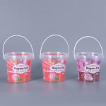 Sale 2L White/Black/Translucent Plastic Bucket With Lid handle for Food Grade Snacks for sale