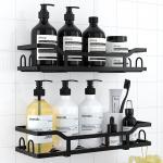 No Drilling Rustproof Stainless Steel Shower Organizer with 8 Hooks for Inside Shower for sale