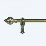28mm curtain pole brass 6m long antique brass double curtain pole for sale