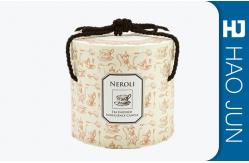 China Luxury Cardboard Cylinder Tubes With Handle , Recyclable Candle Gift Boxes supplier