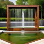 Artificial Rusty Corten Steel Fountain For Home Decoration for sale